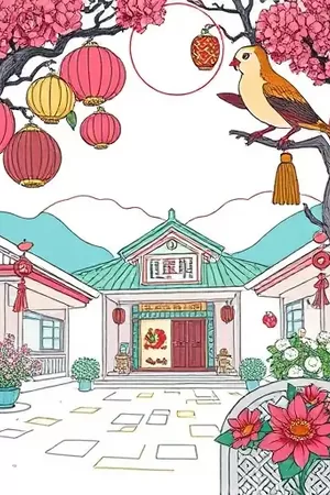 第七页折角漫画封面，教室课桌上摊开的笔记本与折角
