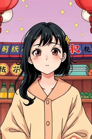 白噪音花园漫画封面，收音机旁生长的白色花丛