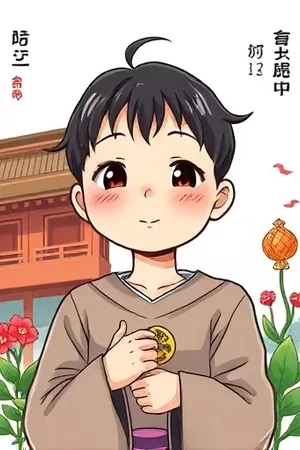 云上铸铁漫画封面，浮空城吊桥与握着铁锤的少女